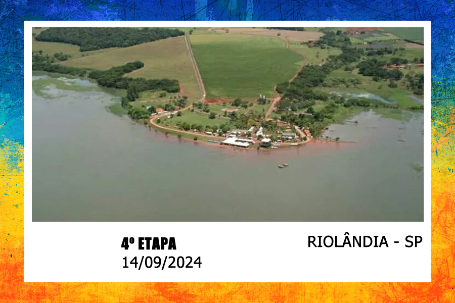 Cartaz oficial da 4ª etapa em Riolândia