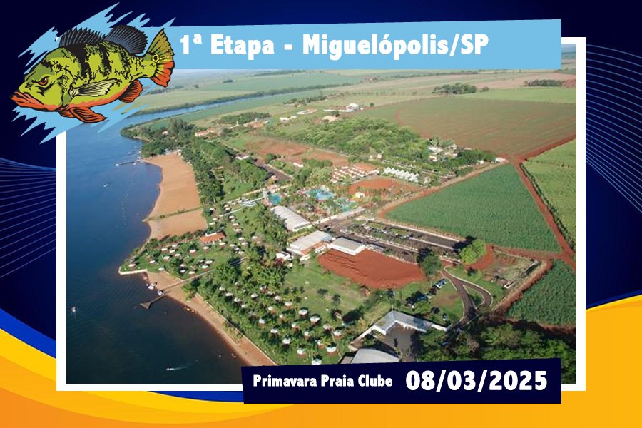Cartaz oficial da 1ª etapa em Miguelópolis