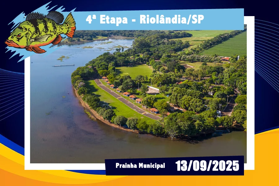 Cartaz oficial da 4ª etapa em Riolândia