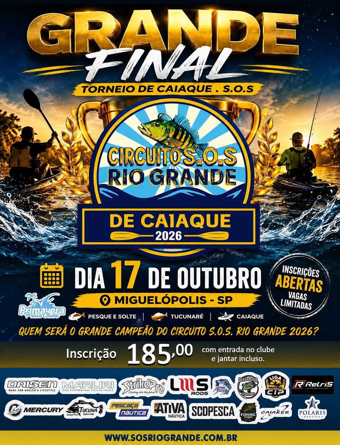 Cartaz oficial da 3ª etapa em Miguelópolis