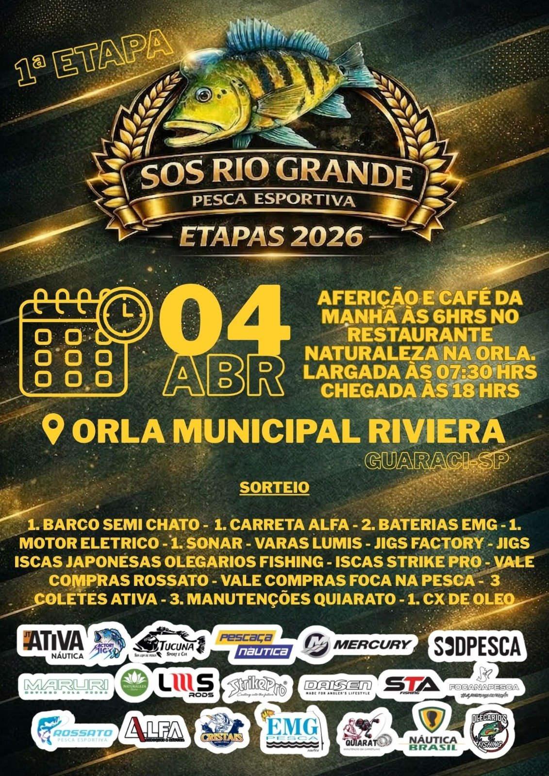 Cartaz oficial da 1ª etapa em Guaraci