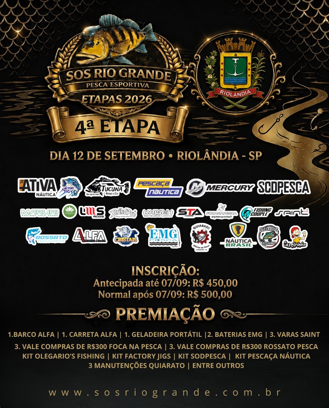 Cartaz oficial da 4ª etapa em Riolândia