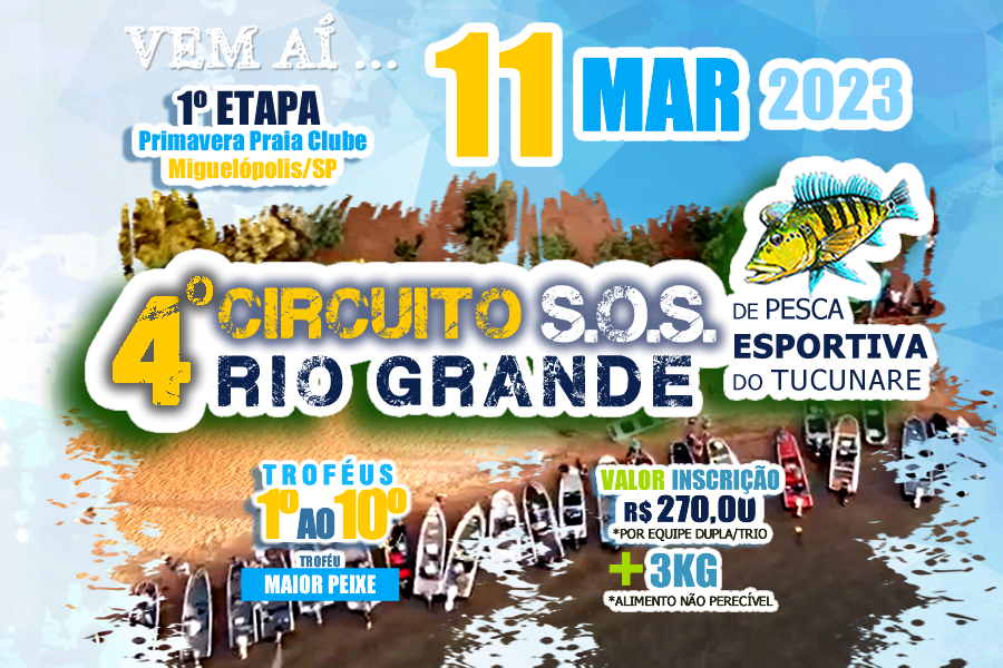Cartaz oficial da 1ª etapa em Miguelópolis