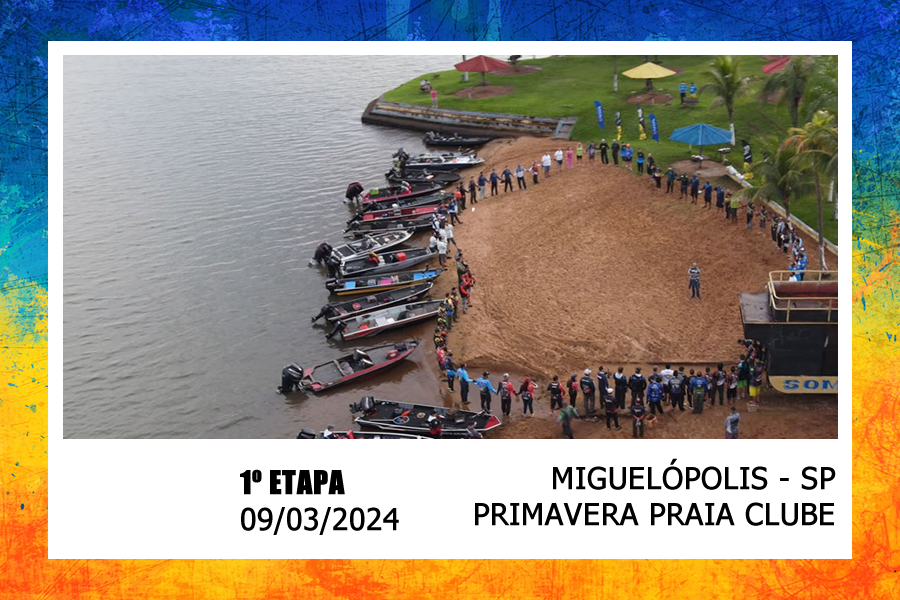 Cartaz oficial da 1ª etapa em Miguelópolis